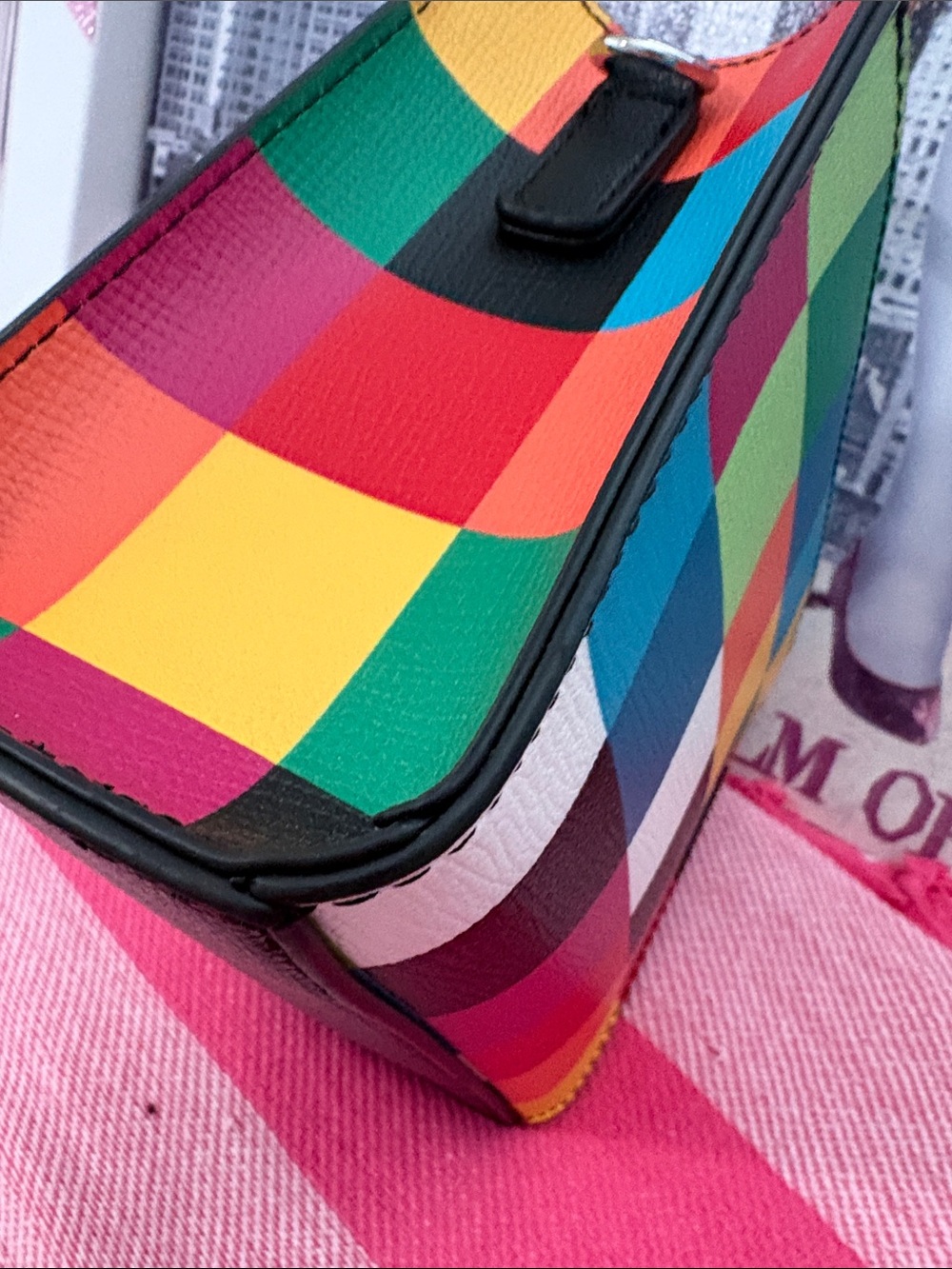 Karl Lagerfeld Multicolor Patchwork Mini Tote with Character Graphics - Picture 8 of 12